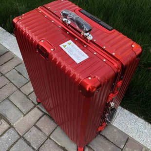 明星同款复古铝框拉杆箱万向轮镜面款密码箱男女行李箱旅行箱包潮