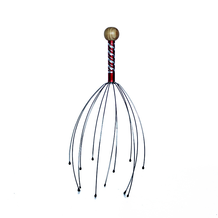 车花钢丝头摩 八爪鱼头部按摩器 头部放松器 脑部按摩爪 抓头器