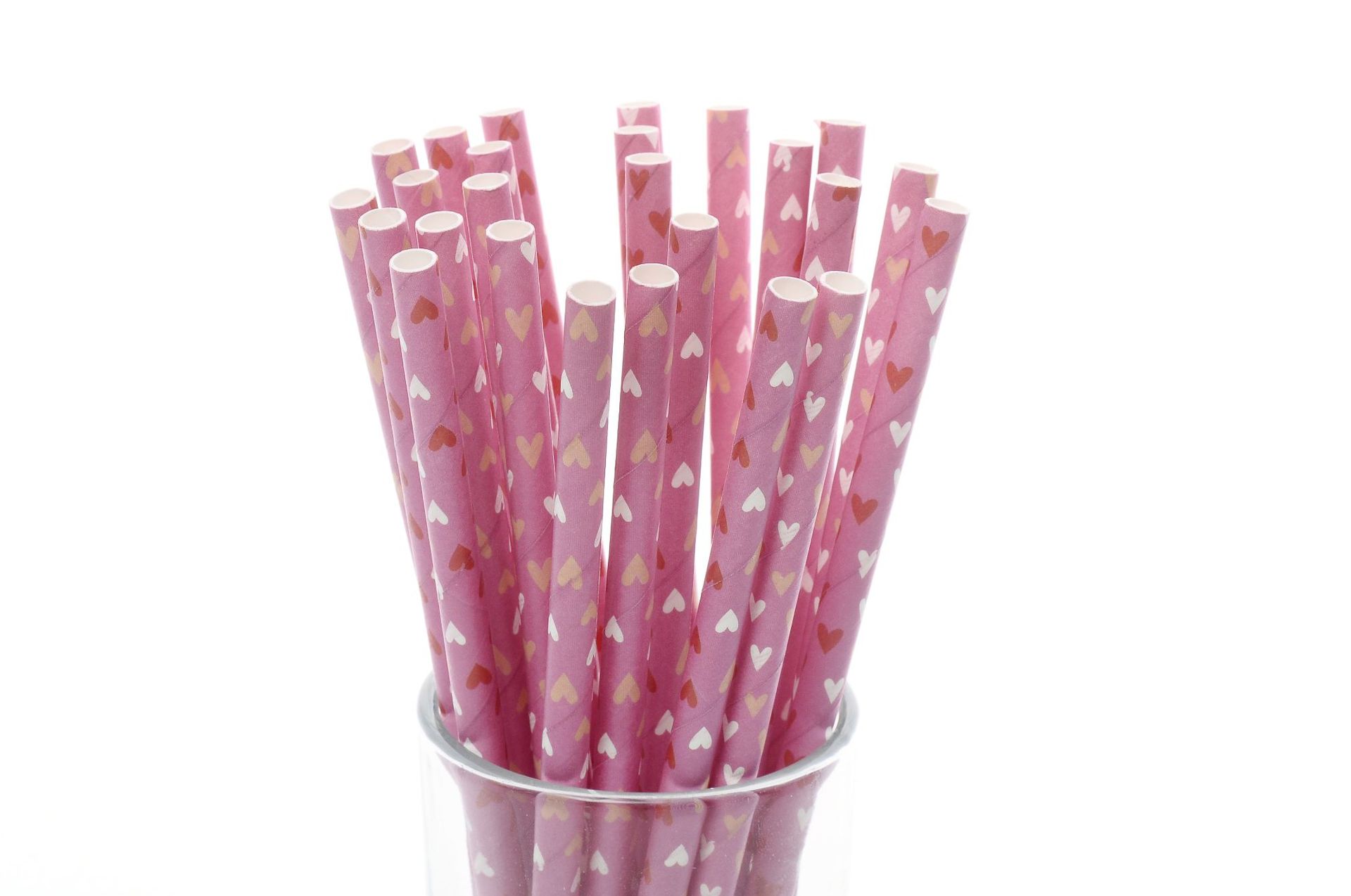 跨境电商 2019秋季新品爆款环保可降解牛皮纸爱心纸吸管饮料吸管-阿里