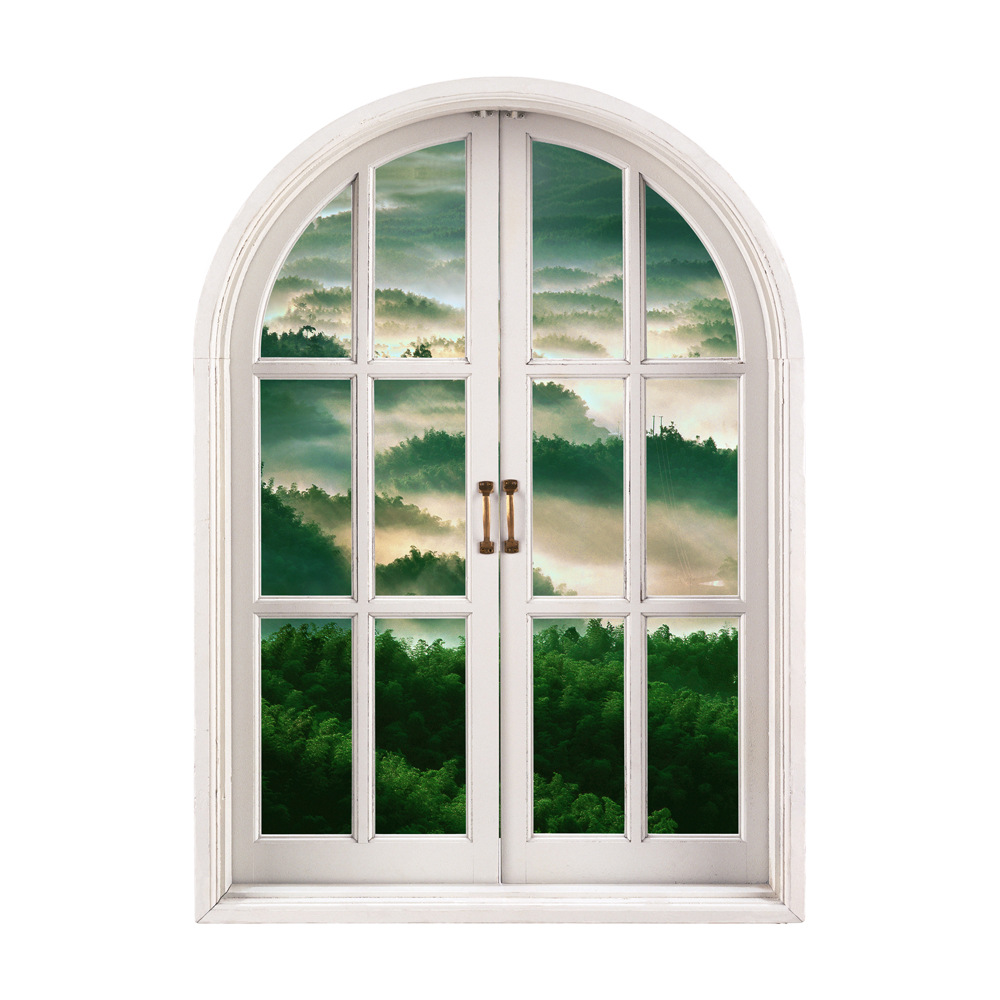 假窗户墙贴纸3d创意贴画卧办公室房间墙壁纸室内装饰墙纸自粘墙画