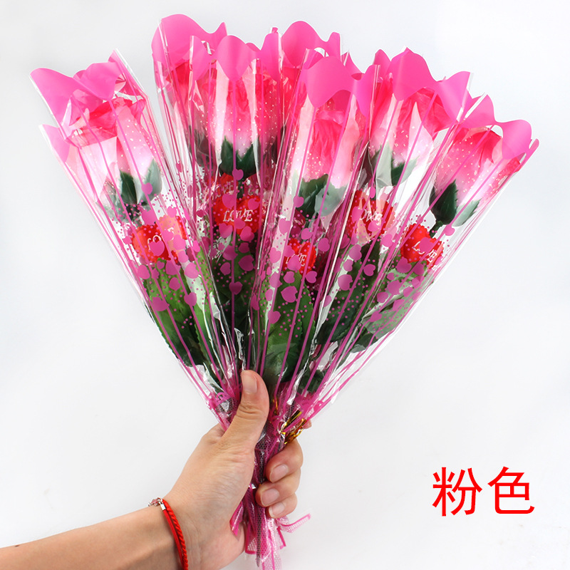 520 Valentine's Day Gift Luminous Toys Artificial Rose School Night Market Stall Hot Sale Girls' Gifts