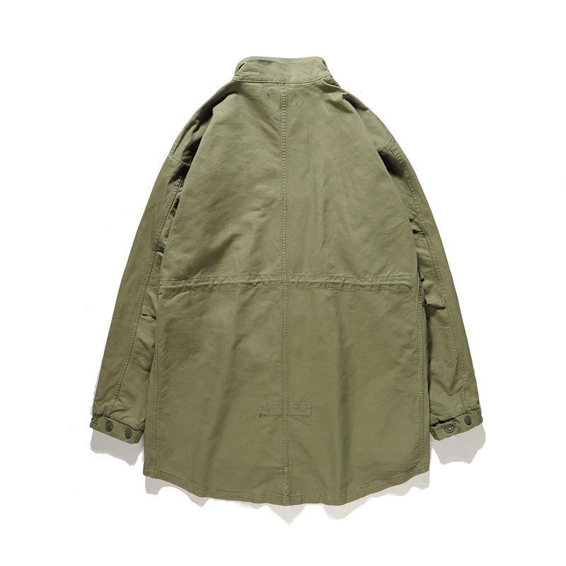 洗水布 军装 风衣 长夹克