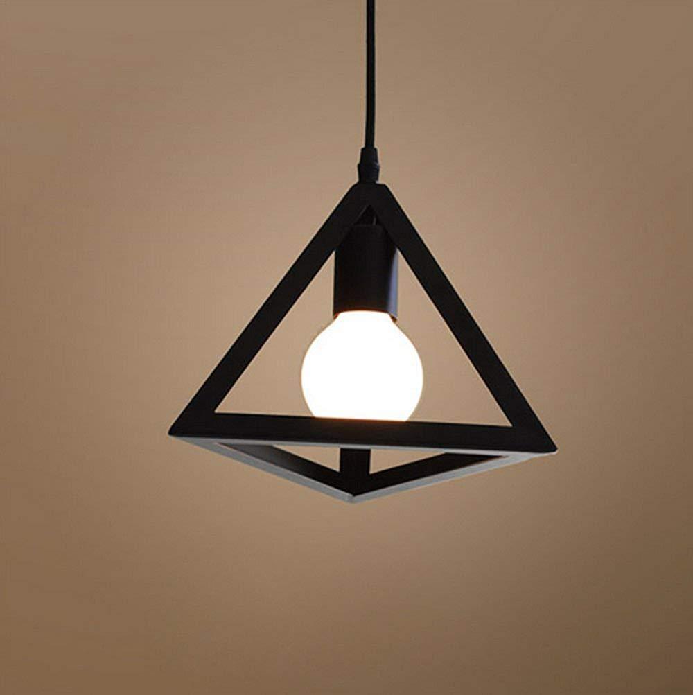 跨境创意个性loft复古餐厅吧台铁艺工业风三角客厅吊灯