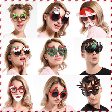 圣诞节眼镜 圣诞装饰品道具眼镜 舞会派对搞怪眼镜圣诞老人圣诞帽