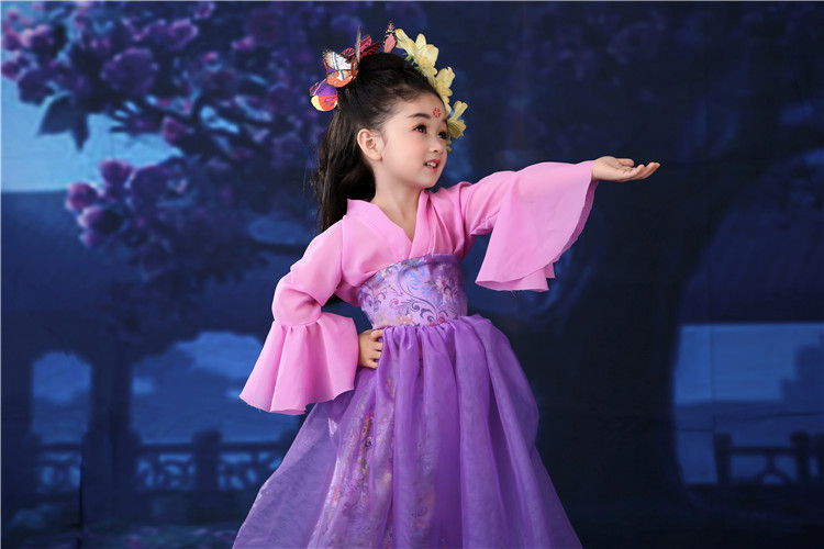 元旦古装儿童书童表演服仙女裙公主裙幼儿宝宝古代改良日常女孩装