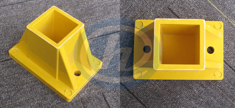 玻璃钢方管接头 frp方管底座 弯头三通 四通 高强防腐蚀法兰