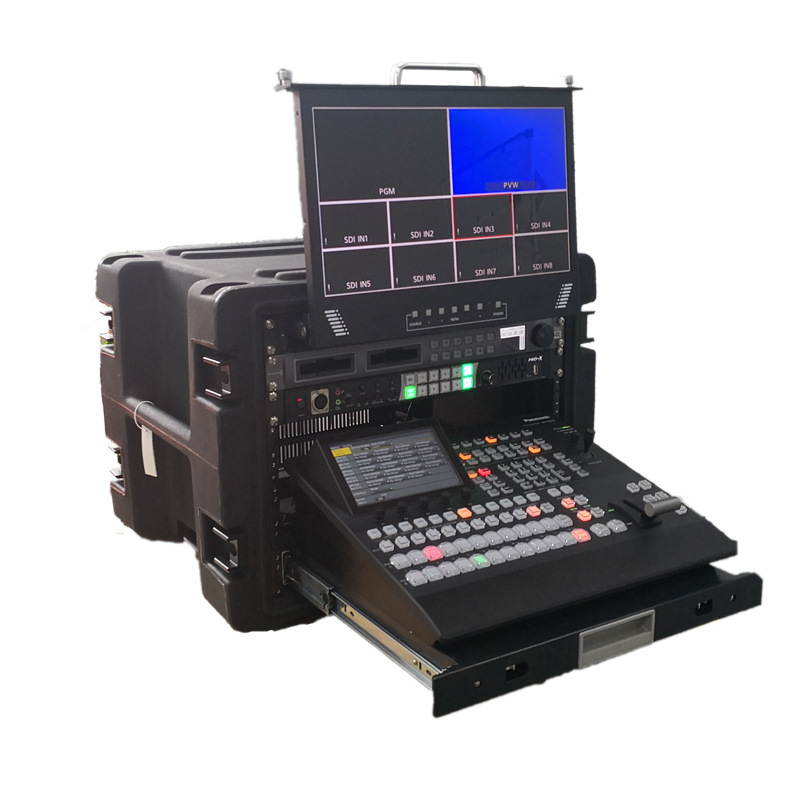 efp-ms-410 松下高清13路移动箱载演播室bmd导播台固态硬盘录像机