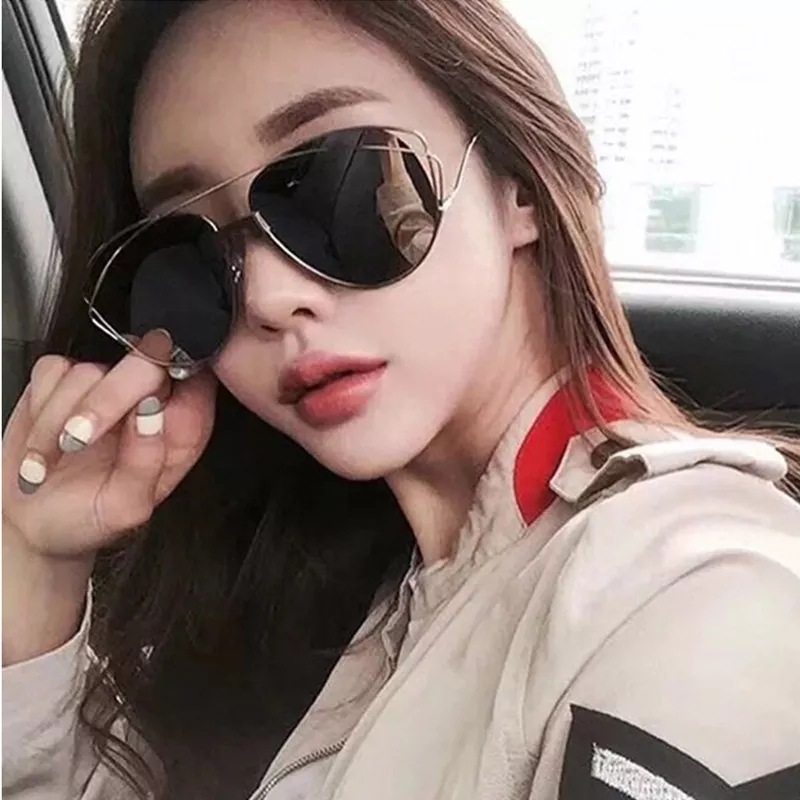 欧美复古海洋片太阳眼镜女独特圆弧设计眼镜蔡依林同款太阳镜墨镜