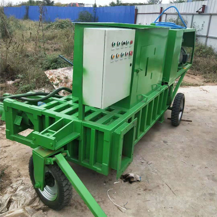 玉米秸秆打捆压块机 牧草压块打包机 移动式青贮秸秆打包机