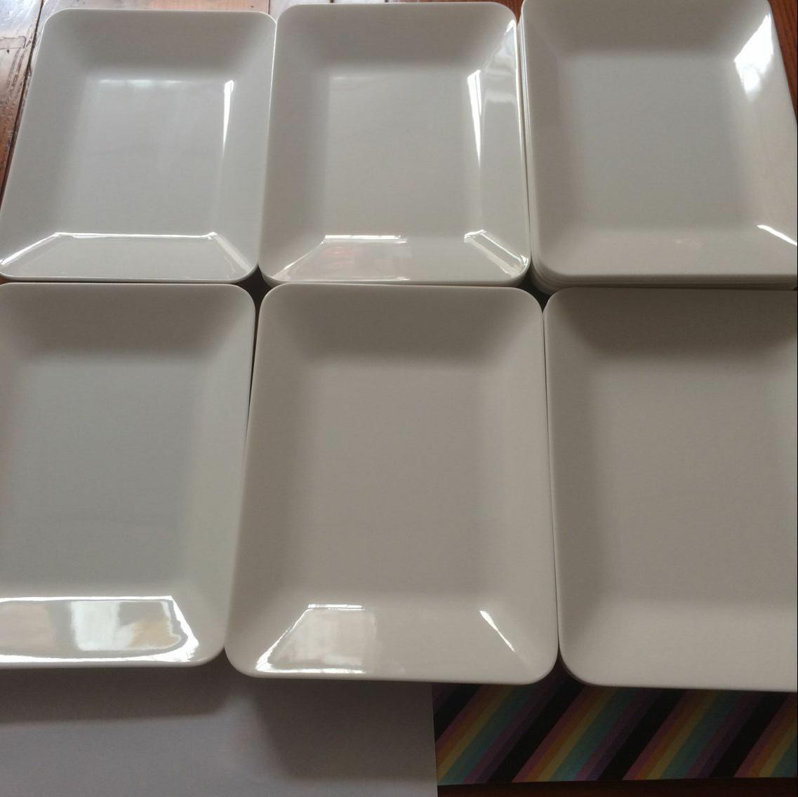 新款简约密胺餐盘 纯色水果盘 可定制logo-阿里巴巴