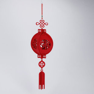 毛毡布挂件立体创意红灯笼 场景布置挂饰毛毡布灯笼节庆用品