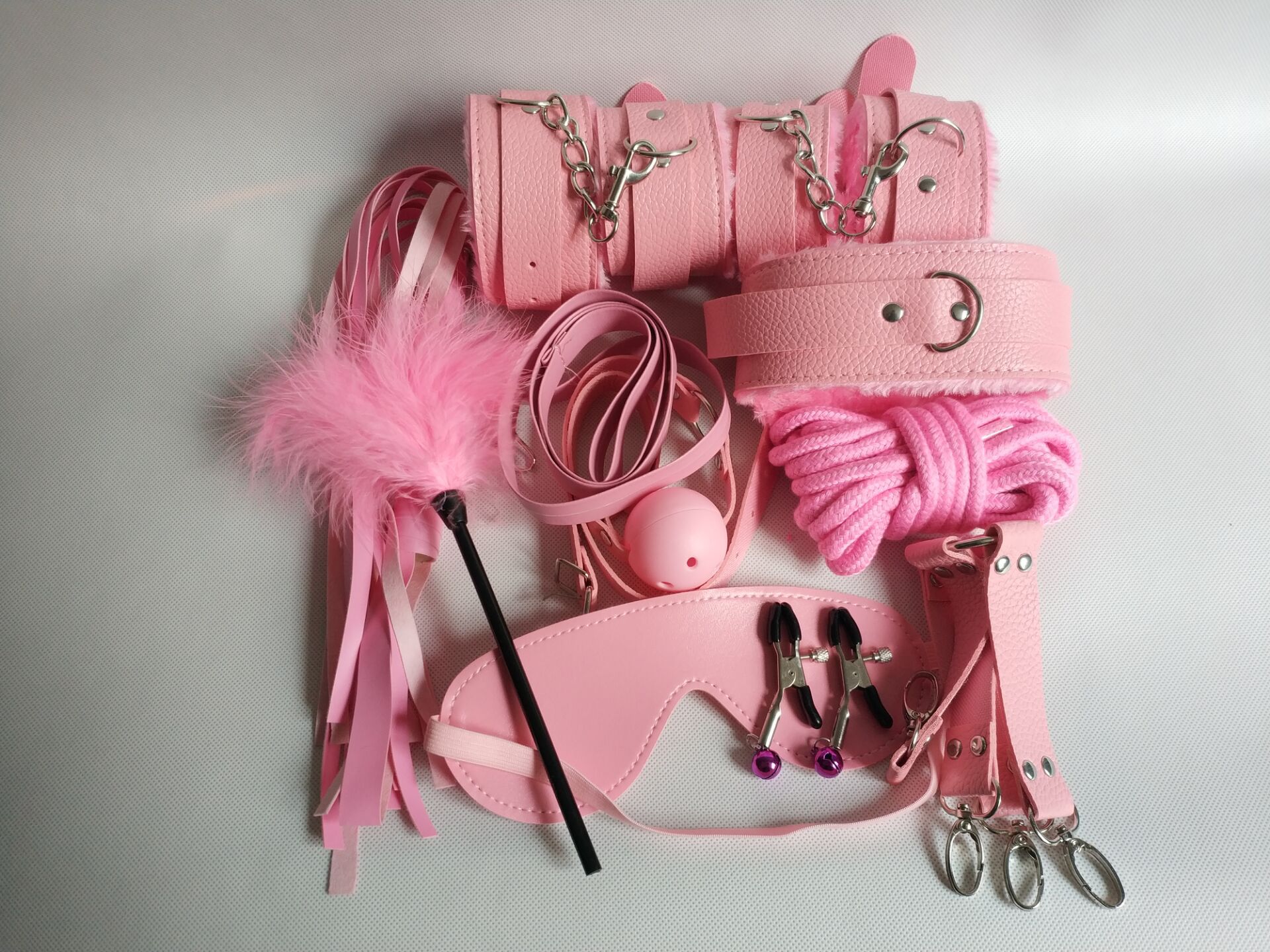 情趣十件套毛绒皮革10件成人性玩具捆绑束缚另类夫妻调情用品批发