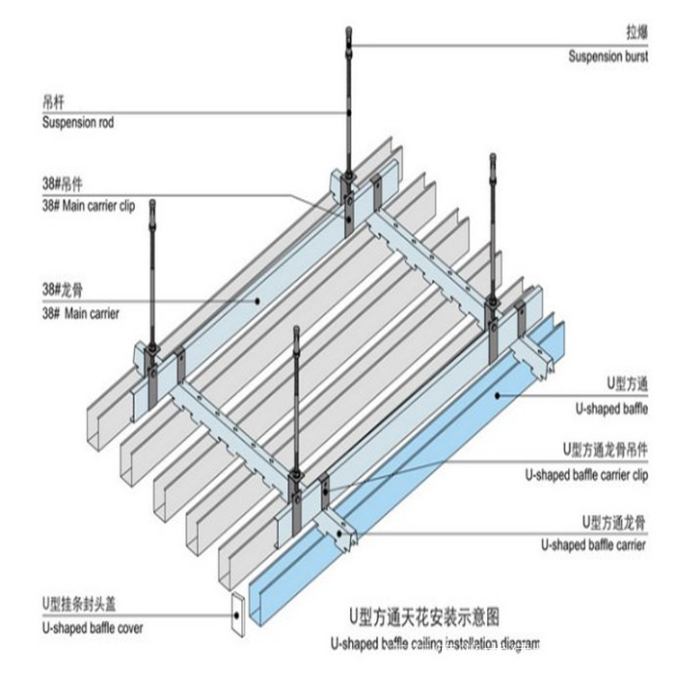 铝方通吊顶 铝方通厂家 造型铝方通 铝格栅 木纹铝方通