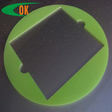 供应水绿色2mm环氧板 圆形通孔雕刻加工 FR4板定制尺寸环氧树脂板