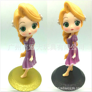 长发公主蛋糕摆件 2款可爱q版长发公主蛋糕装饰摆件公仔模型手办