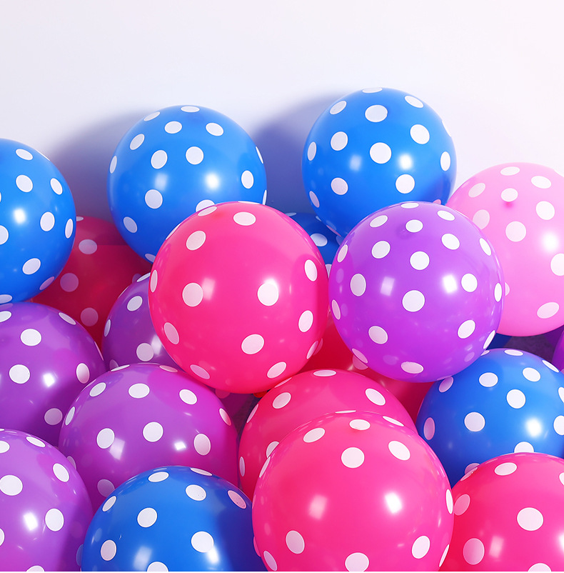 8克韩国糖果色圆点斑点婚礼派对波点气球