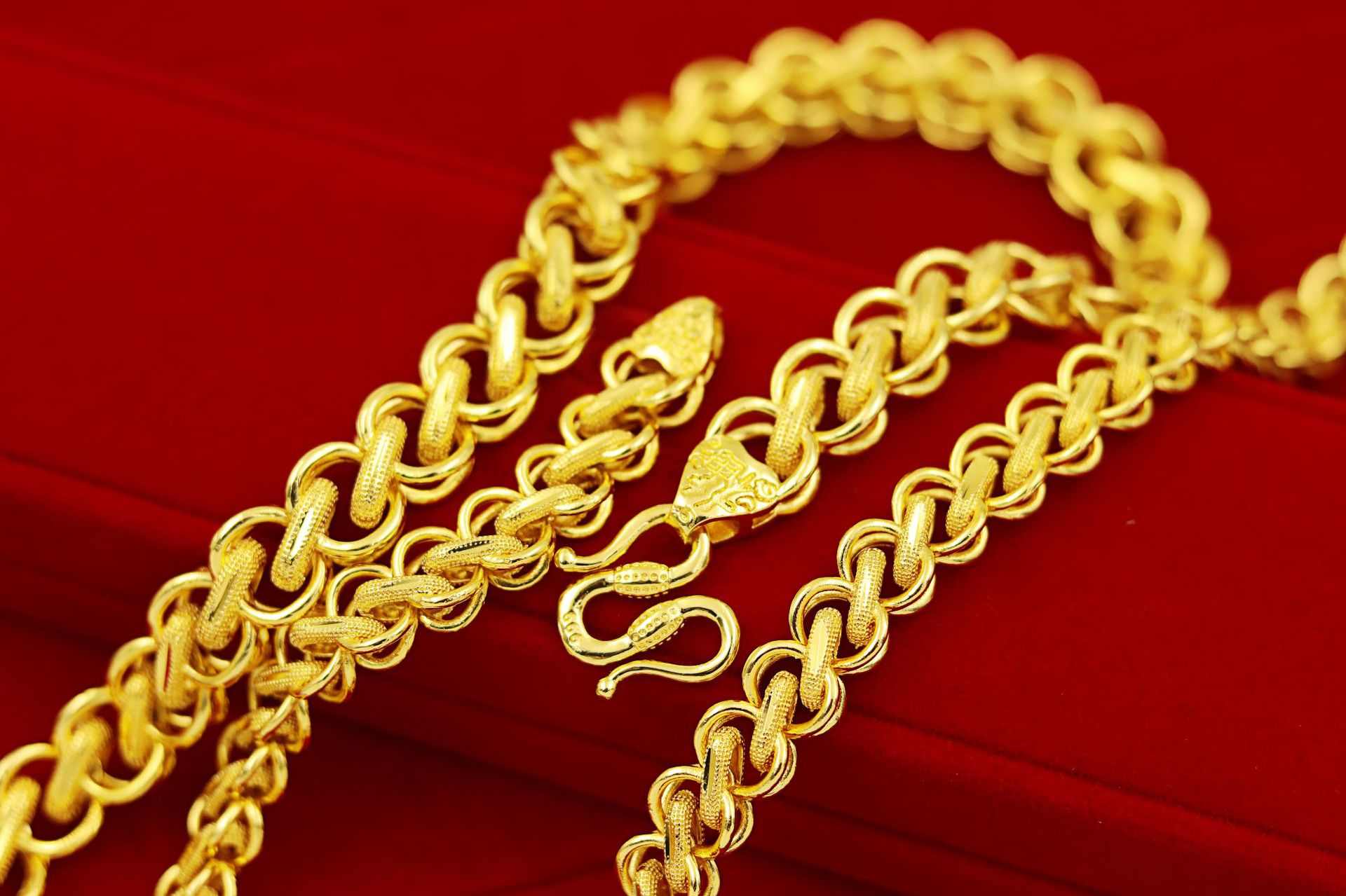 金店同款霸气男士福字泰国链越南沙金项链 男款时尚饰品货源批发