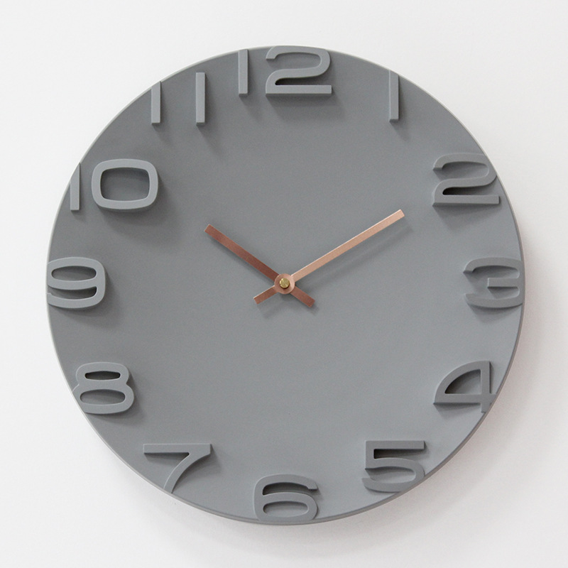 Simple Modern 3D Digital Wall Clock Mute round Quartz Clock Pocket Watch Bedroom Living Room Clock Fashion Creative