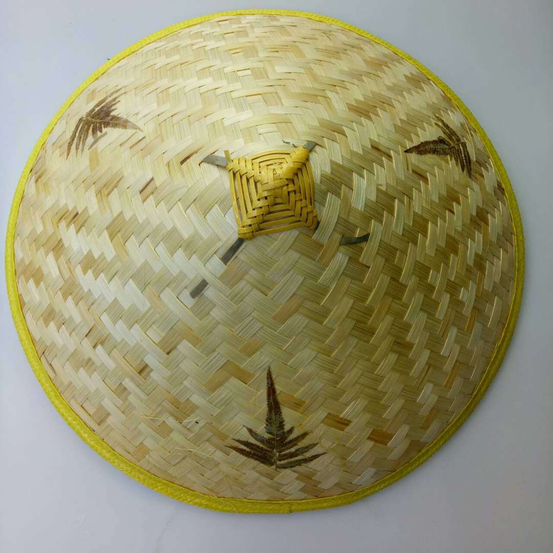 天然竹编织斗笠大沿农民草帽竹编旅游防雨防晒帽子钓鱼遮阳帽舞蹈