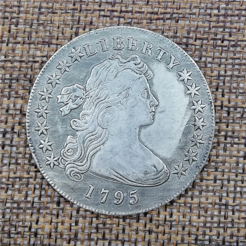 美国1795做旧白铜银币外国银元收藏古玩钱币可吹响直径38mm-阿里巴巴