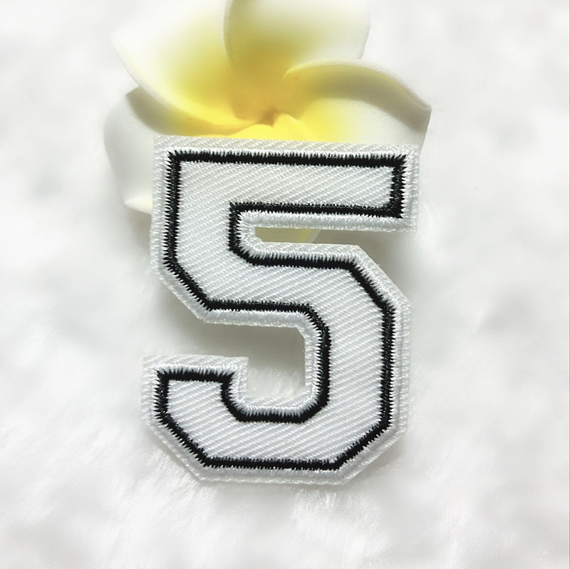 数字编号刺绣布贴 服装辅料比赛球衣补丁贴 精致帽子补洞绣花布贴