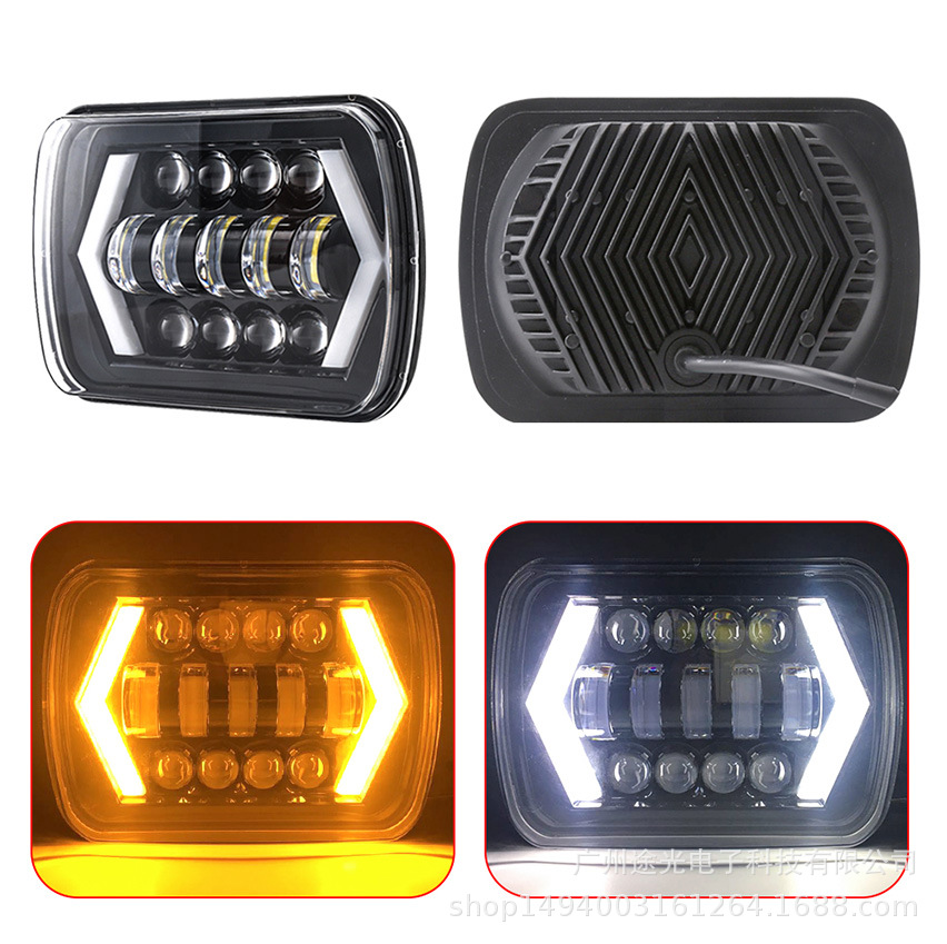 汽车led7寸方灯适用吉普日行转向5*7远近光大灯工厂直销量大优惠