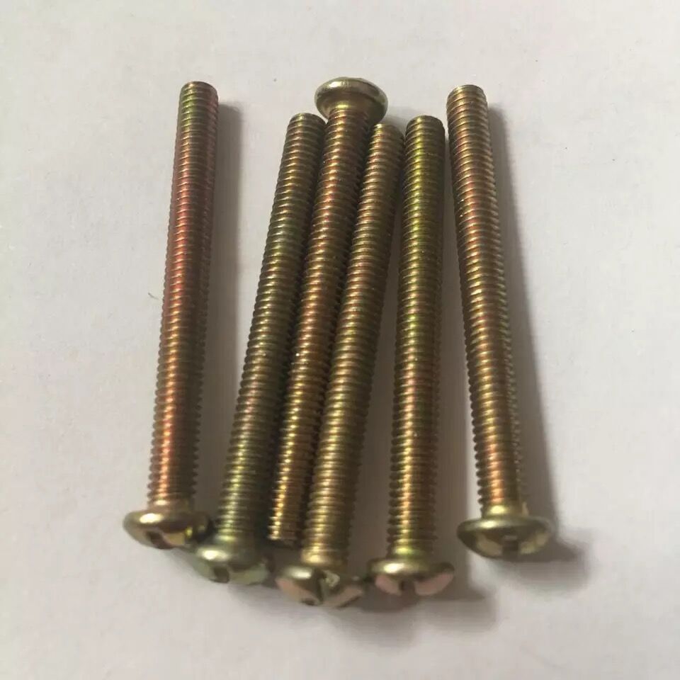 大量批发半圆头十一字开关螺丝 十字面板螺丝 圆头拉手螺丝4.8级