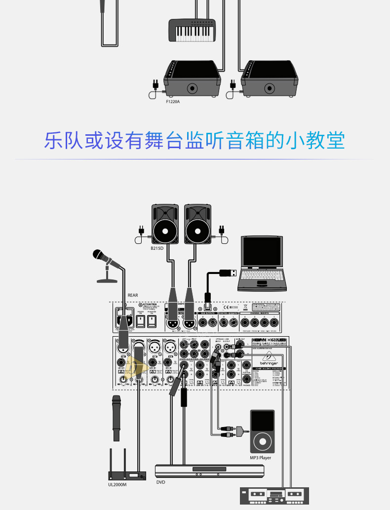 behringer/百灵达 x2442usb usb/界面摸拟调音台