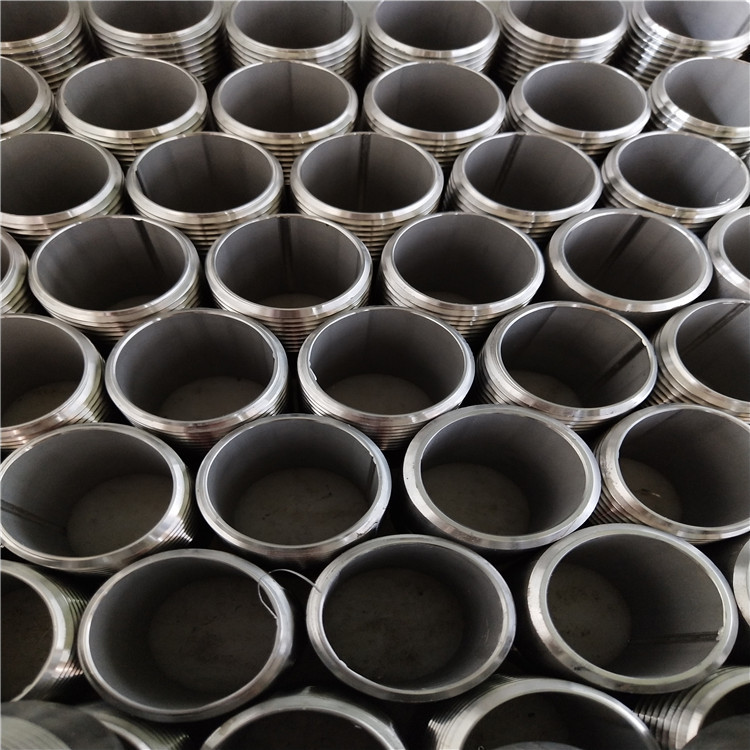 专业生产美标不锈钢316 1" sch80 npt双丝外螺纹管接头 nipple