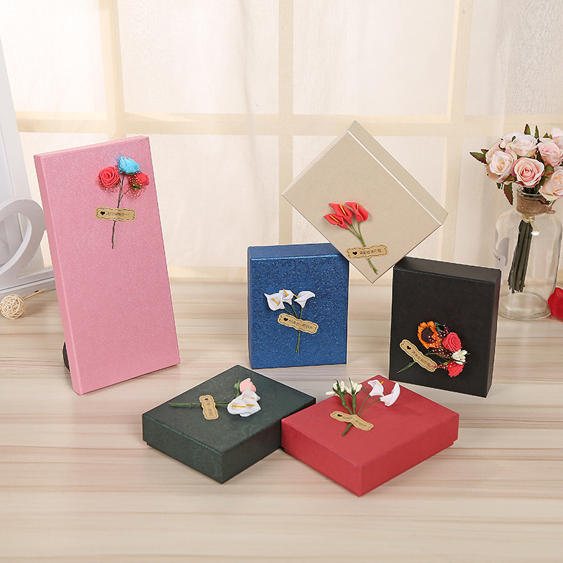 Factory Direct Sale Exquisite Fixed Paper Box Jewelry Box Sample Printed Logo Packing Box Gift Paper Box Paper Box Wholesale