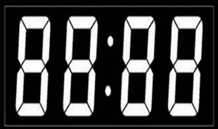 厂家生产儿童玩具游戏机液晶屏数字8显示黑白断码屏幕黑底白字