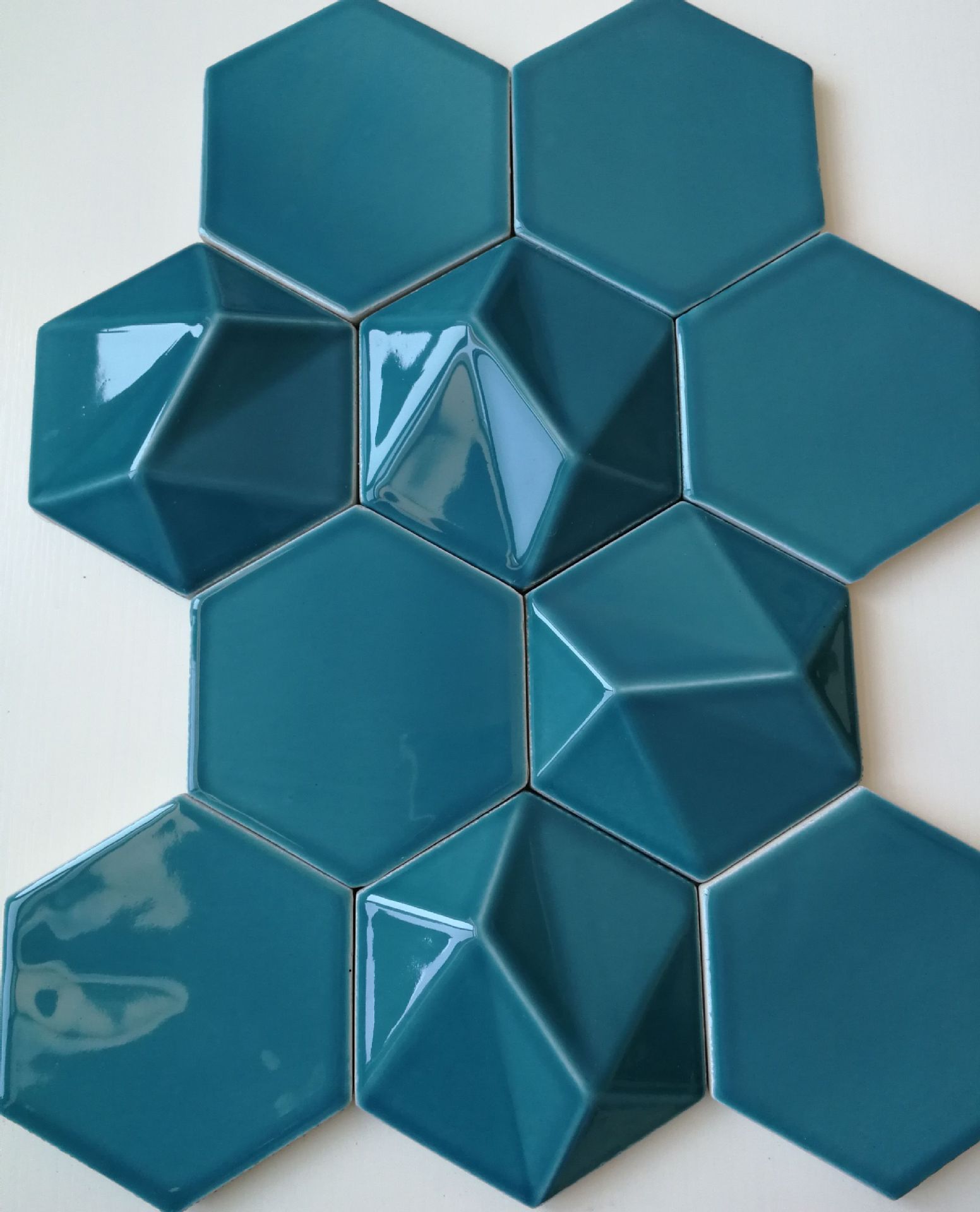 3d陶瓷手工砖小六角异形手工砖千纳个性小砖餐厅酒店会所瓷砖