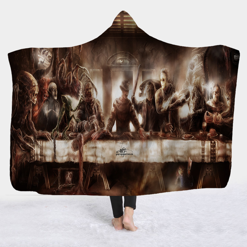 New Hooded Blanket Cloak Wizard Hat Blanket Children's Blanket Nap Blanket Hooded Blanket Horror Movie Series