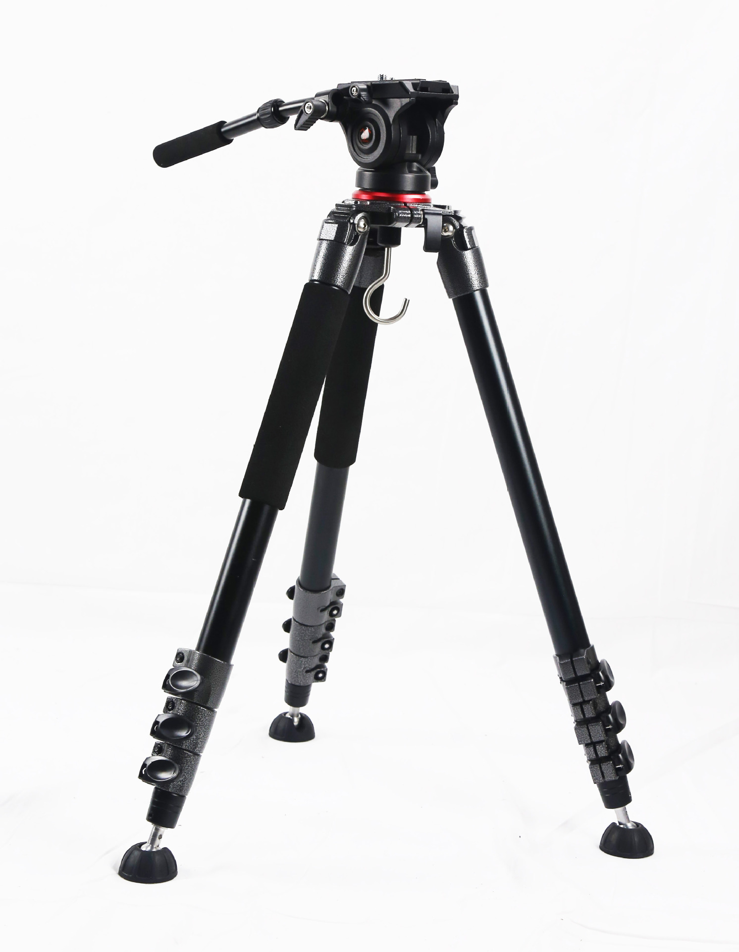 热成像液压阻尼云台摄像三脚架套装专业摄影器材摄像三脚架三脚架