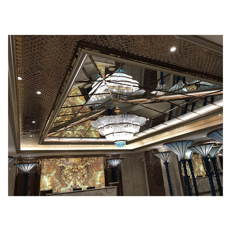 201不锈钢马赛克压花板屏幕隔断蜂窝板冲压镜面钛金吊顶装饰工程
