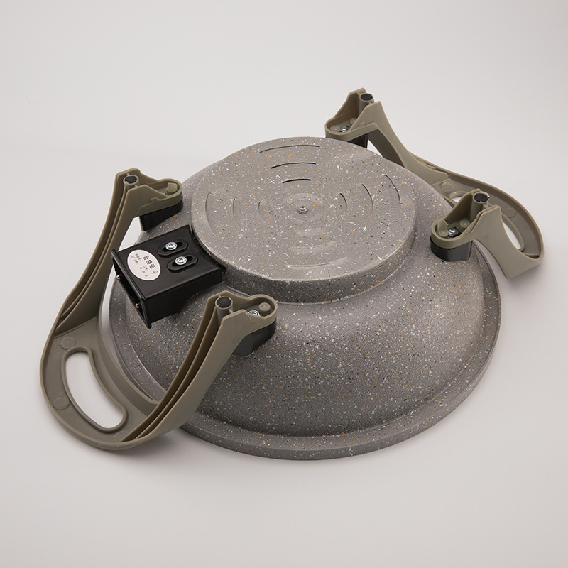 麦饭石真空锅黄金元宝锅34寸厨趣牌电热锅电火锅无烟不粘锅魔力锅