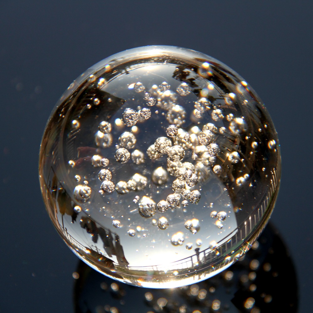 厂家直销 水晶球气泡 玻璃光球60mm 家居摆件 假山装饰 一件代发