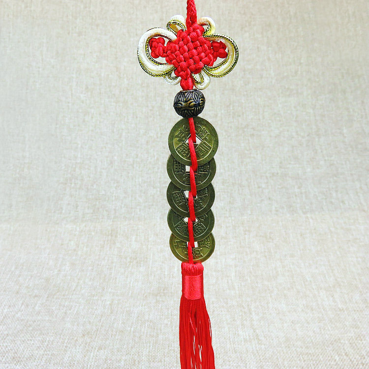 庙会微商热卖仿古钱币合金五帝铜钱汽车挂件平安车内保险礼品挂饰