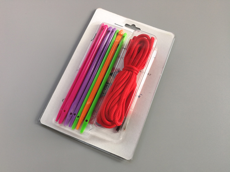魔法一本道钩针编织工具仿可乐钩针 塑料魔法一本针 一套7个号