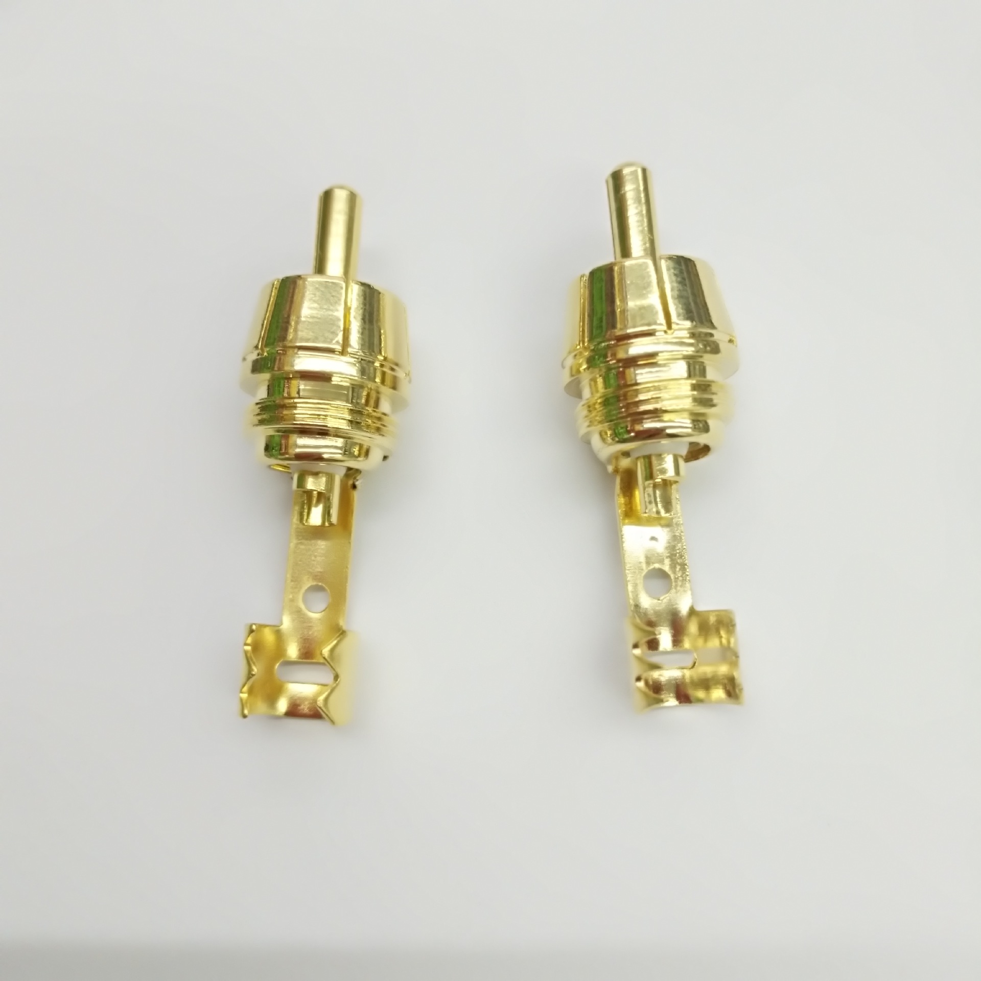 厂家直销全铜镀金 美国怪兽 自锁线 rca莲花插头 av音频插头批发