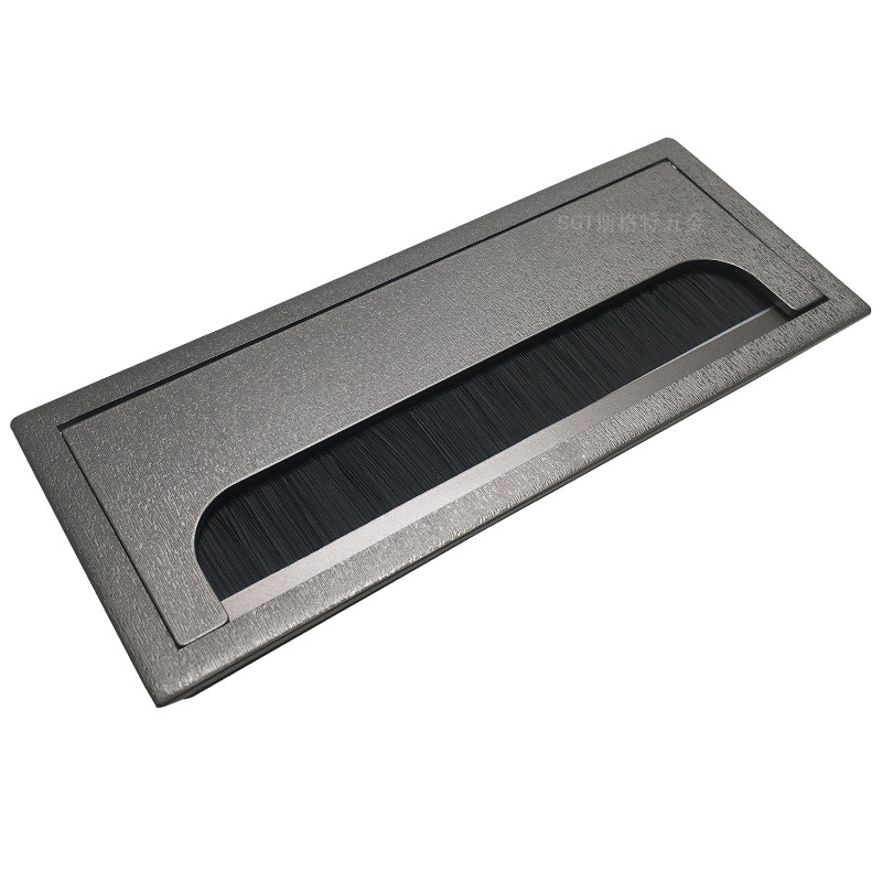 电脑桌办公台高档abs塑料方线盒 80*200长方形穿线盒走线盒穿线孔