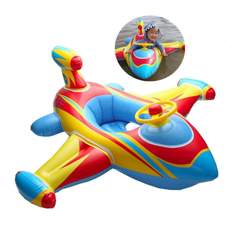 厂家定制 充气玩具 新款飞机儿童泳圈坐骑 火烈鸟坐骑 浮排 oem