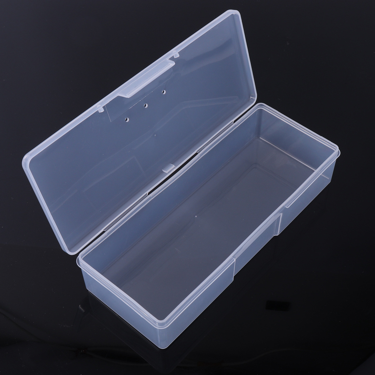 美甲工具收纳盒 全透明美甲工具盒 美甲用品小收纳盒储物盒