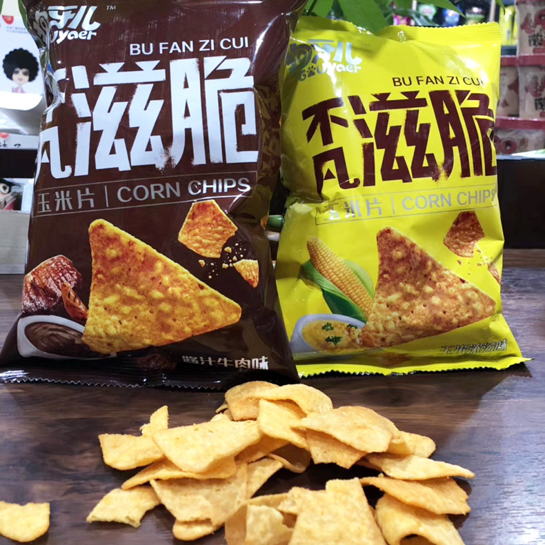 狗牙儿不凡滋脆玉米片88g 香辣烧烤番茄多口味零食 膨化食品批发