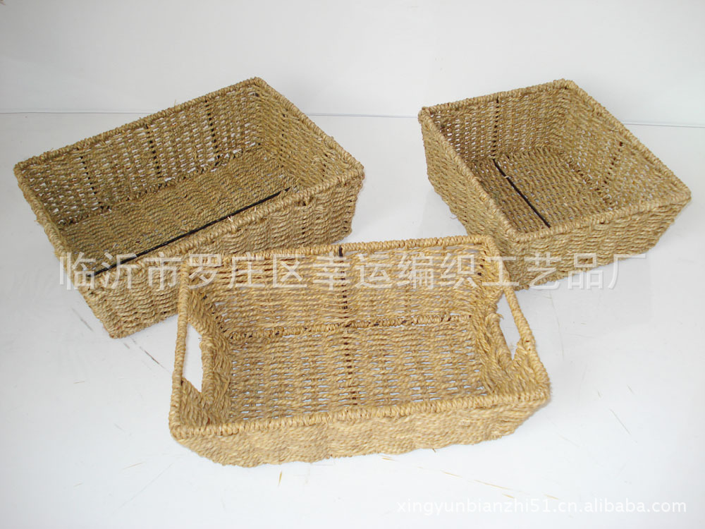 Straw Basket Straw Basket Small Pieces Storage Basket Sundries Basket Tool Cart Factory Exclusive Supply