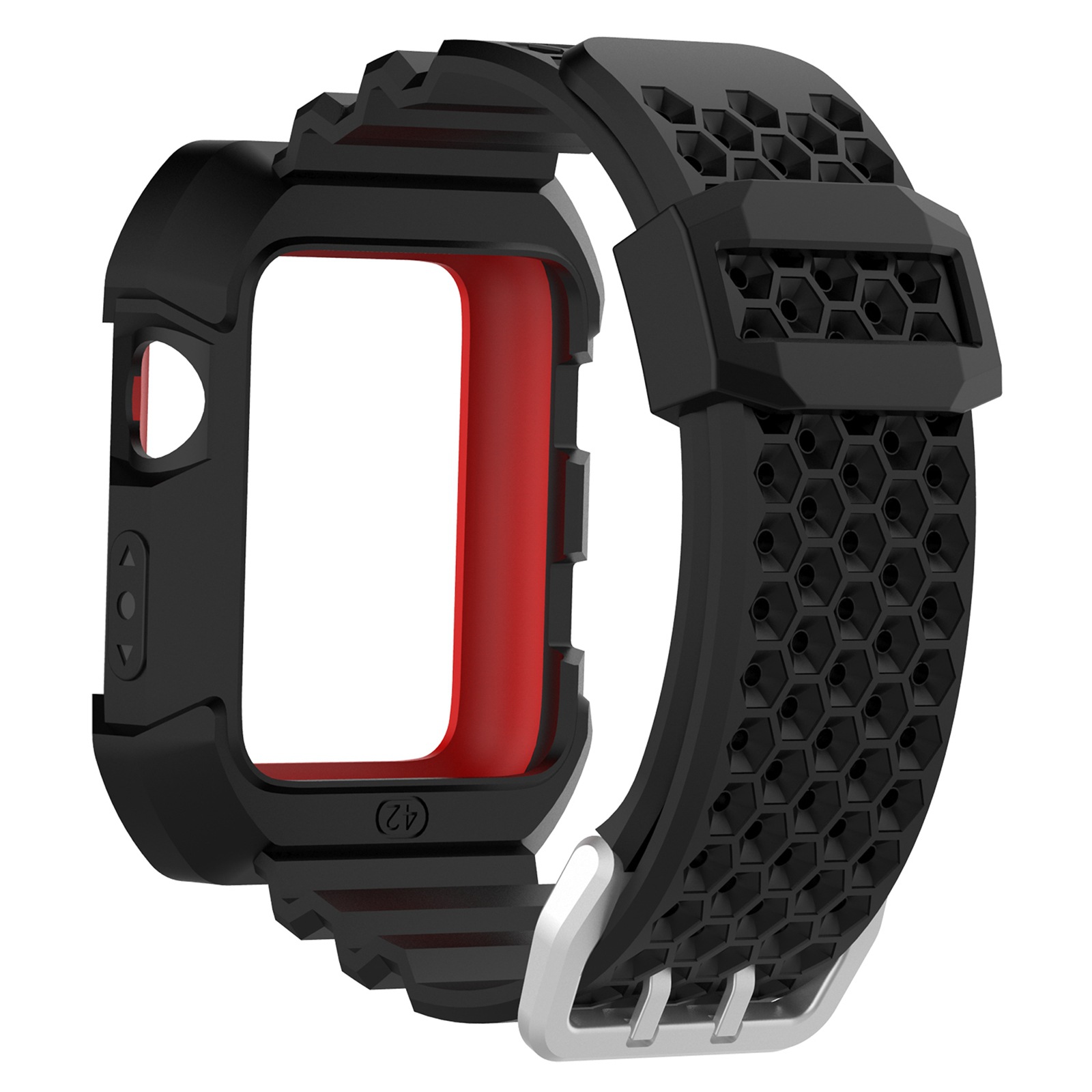 适配aw 38/40mm款的一体化tpe表框 表带 医用硅胶材质 内外双色框