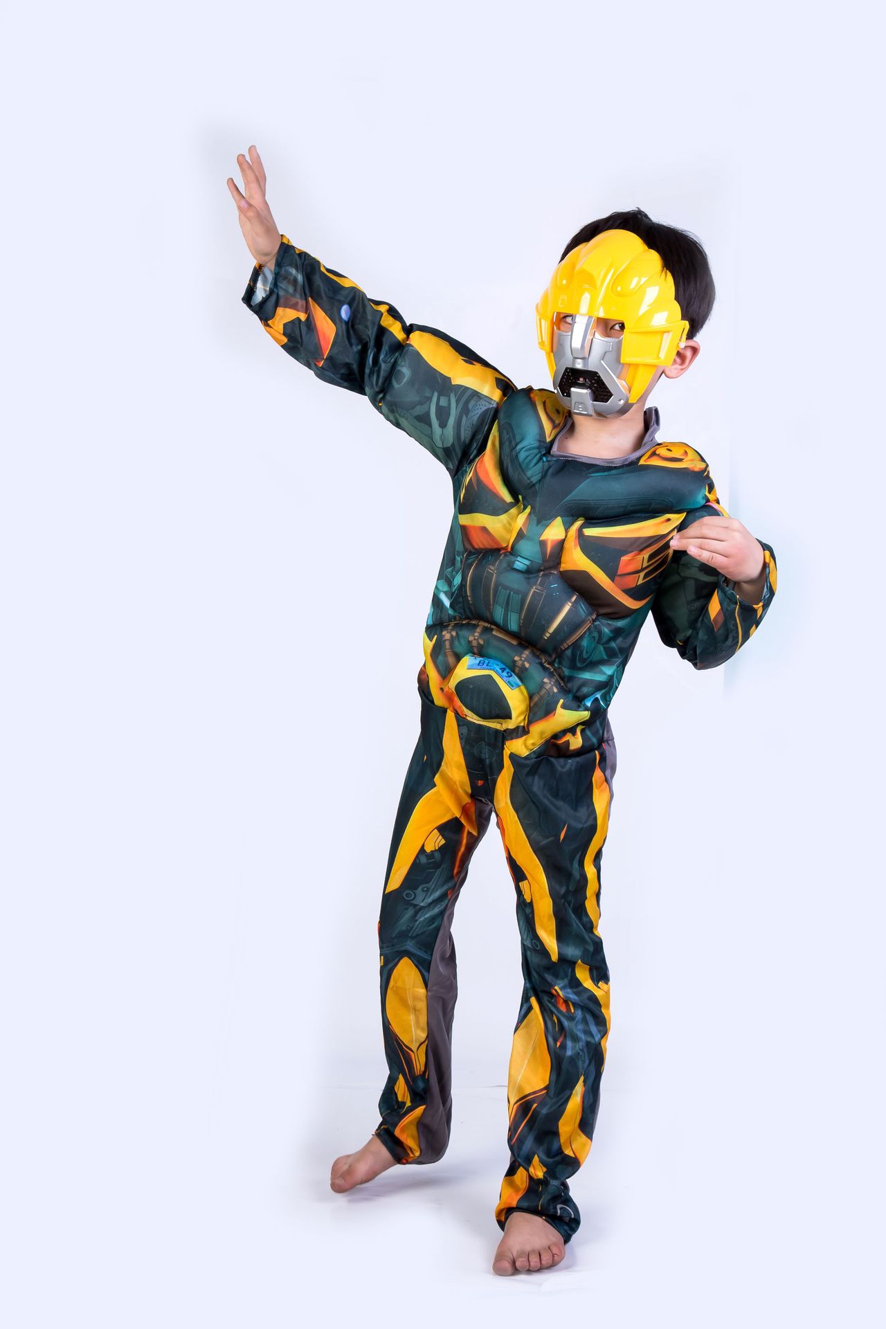 万圣节服装变形金刚擎天柱大黄蜂衣服表演服装童装含面具厂家直供