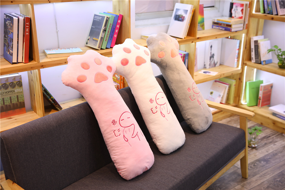 日本可爱猫爪子羽绒棉软抱枕毛绒玩具大公仔情人节礼物送女生男生