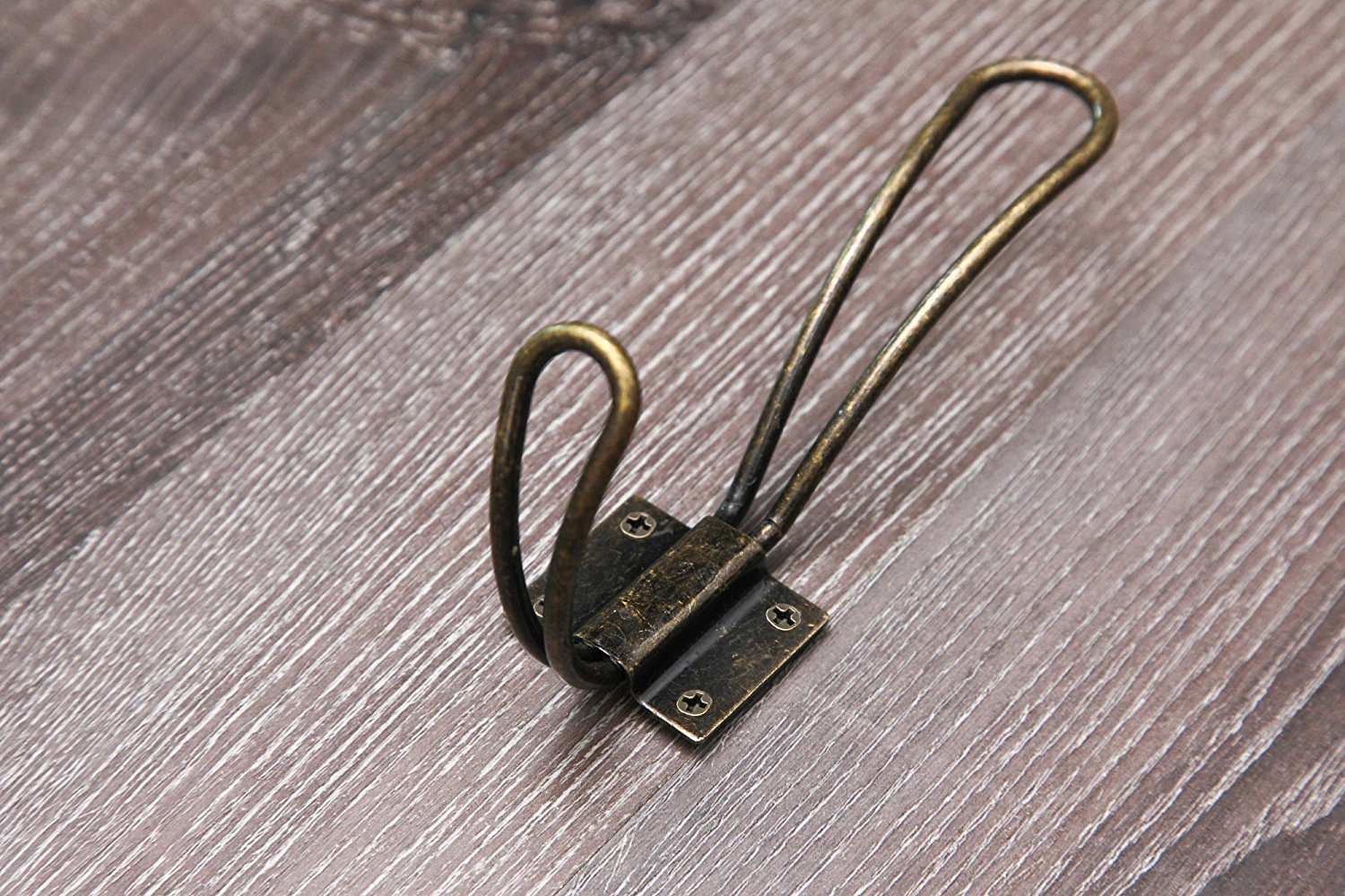 铁丝衣帽挂钩墙壁金属挂钩厨房门后双钩衣帽钩衣柜挂衣钩跨境双钩