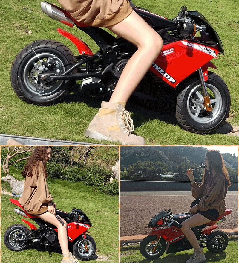 2019新款49cc迷你摩托车 小型摩托车 小跑车 二冲程摩托车 易拉型